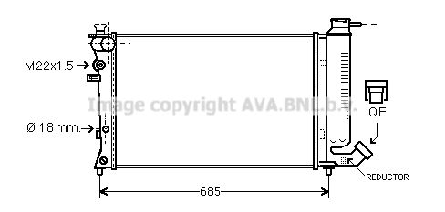 AVA QUALITY COOLING Радиатор, охлаждение двигателя CNA2122